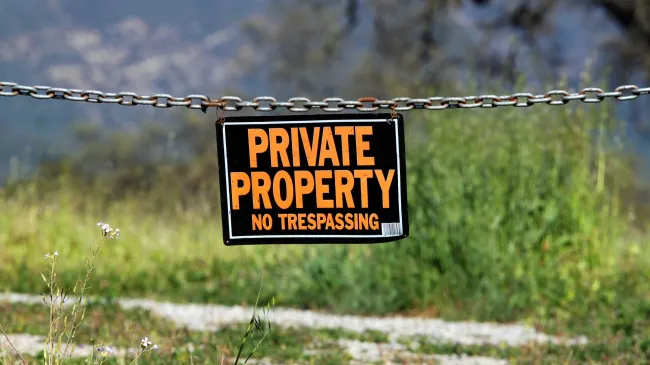 private property sign
